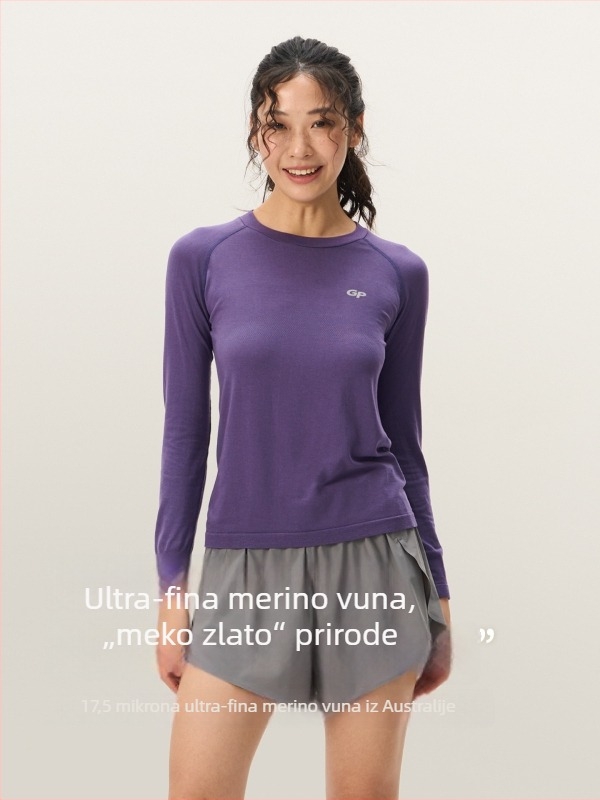 Gray Shell ženski dugi rukav Tencel majica za vanjske sportove — planinarenje, trčanje, penjanje