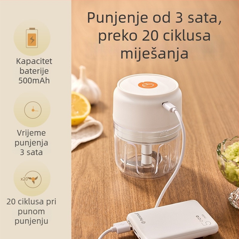 Moving Električni pritiskač za češnjak i mljevač češnjaka sa tri oštrice