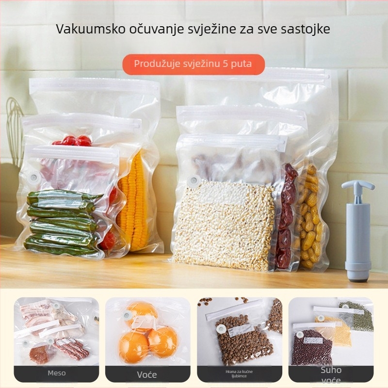 DuTuo kućne vakuumske vrećice za skladištenje hrane, čuvanje voća i svježine, samouzavršavajuće pakiranje za grickalice, vakuumsko očuvanje svježine