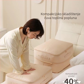 Torba za skladištenje deke sa kompresijom, velikog kapaciteta, za perjane i svilene deke