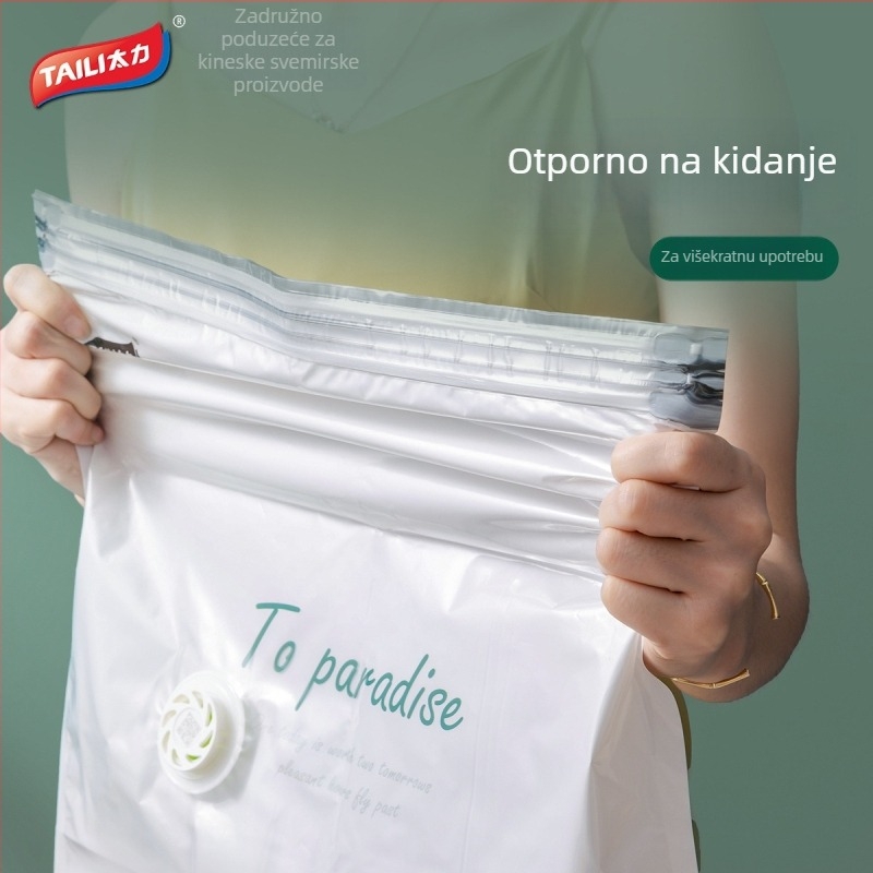 Taili trodimenzionalna kompresijska vrećica za odjeću i deke, bez pumpe, vakuumska vrećica