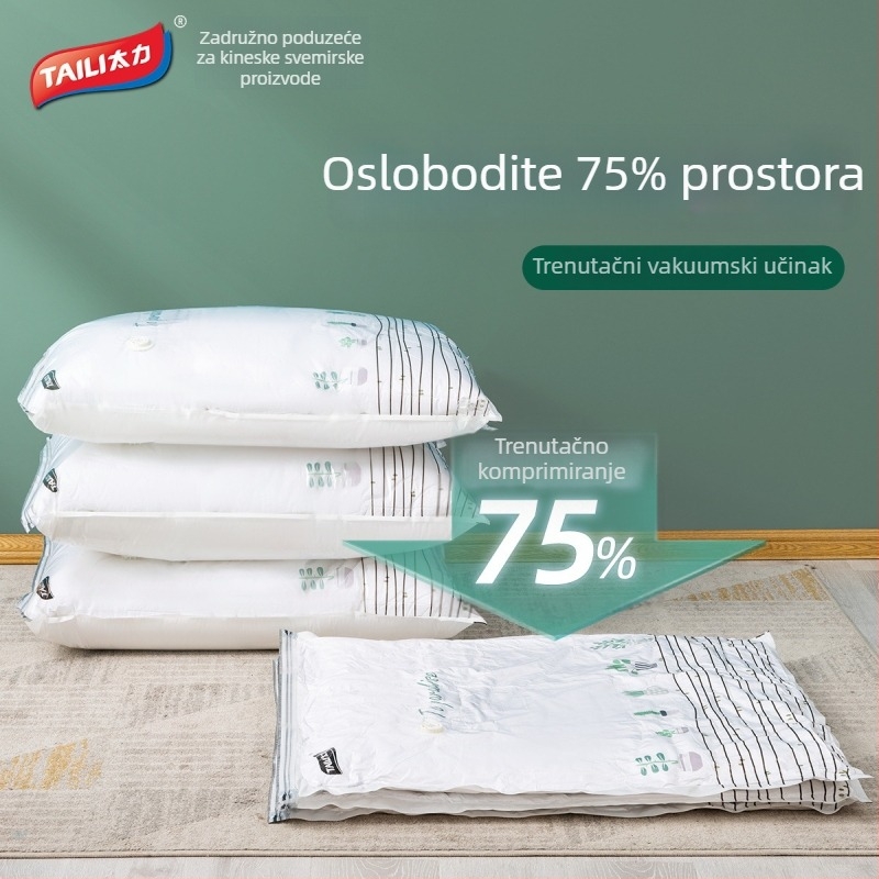 Taili trodimenzionalna kompresijska vrećica za odjeću i deke, bez pumpe, vakuumska vrećica