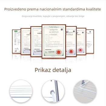 Nehrđajući čelični viseći sušilo za odjeću s policom za cipele na prozorskoj dasci, balkon, sklopivo za kućnu upotrebu