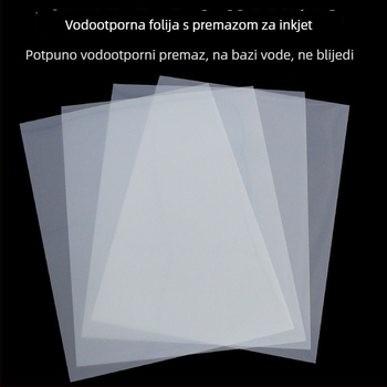 A4 prozirne filmske ploče za ispis tintom i laserskim pisačem, vodootporan filmski papir, 6-inčni listovi za osvjetljenje