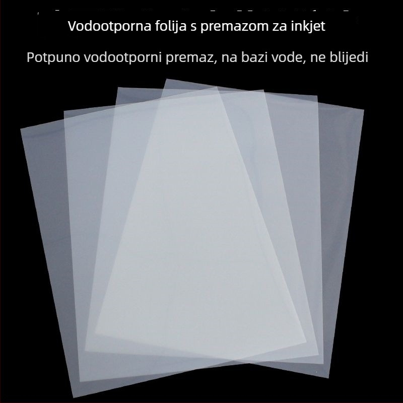 A4 prozirne filmske ploče za ispis tintom i laserskim pisačem, vodootporan filmski papir, 6-inčni listovi za osvjetljenje