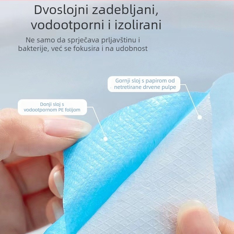 Jednokratna podloga za zahod, higijena tijekom trudnoće, prijenosna vodootporna zaštita WC-a za putovanja