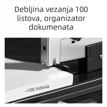 Deli teški spenjač za debele slojeve, veliki uredski spenjač TA724 siva