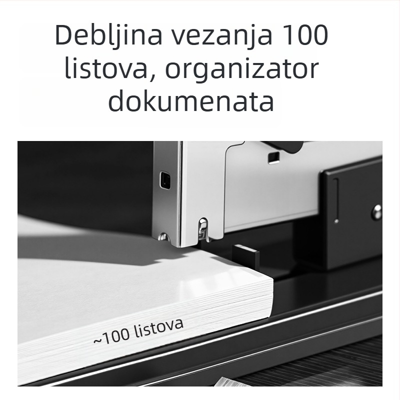 Deli teški spenjač za debele slojeve, veliki uredski spenjač TA724 siva