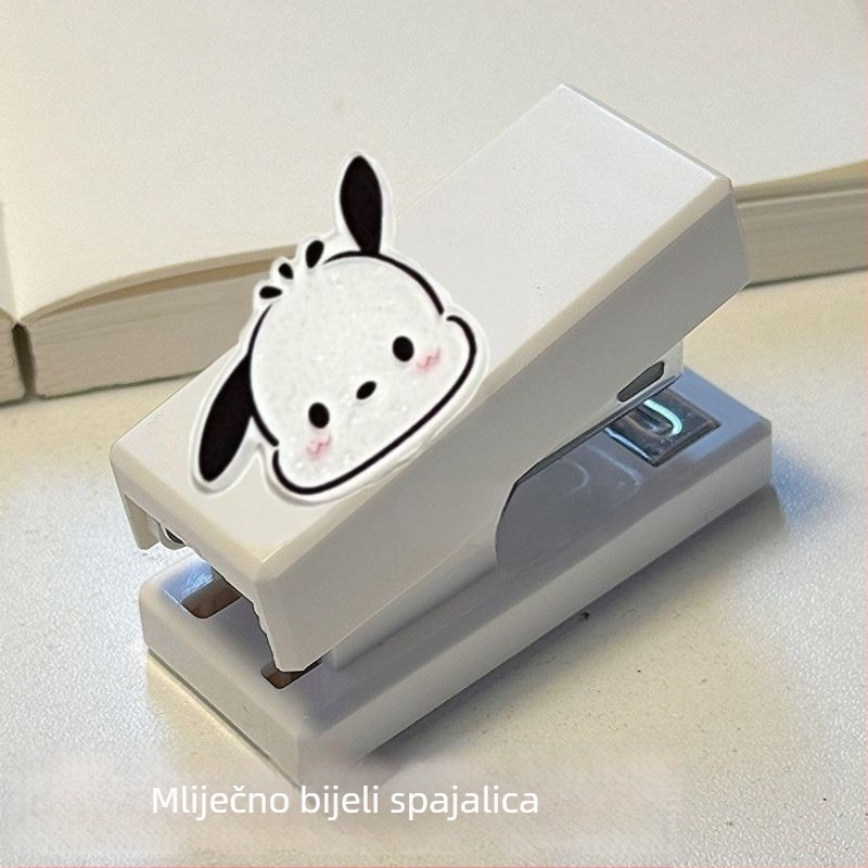 Mali spajalica Pacha Dog, mliječno bijela, slatka, za učenike