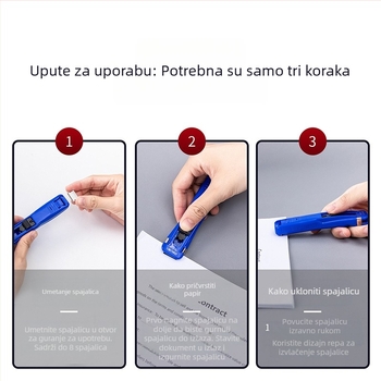 Deli 8591 spajalica srednje veličine, metalna konstrukcija, kapacitet 40 listova, blister pakiranje