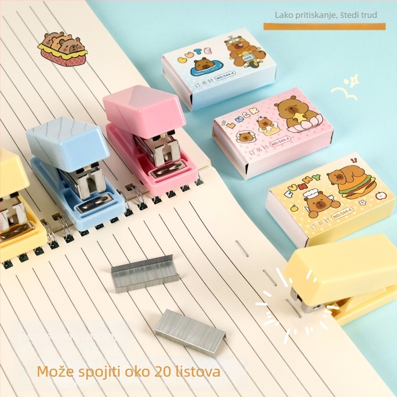 Slatka karikatura mini spajalica s kapivarom, set sa spajalicama, za školu i ured