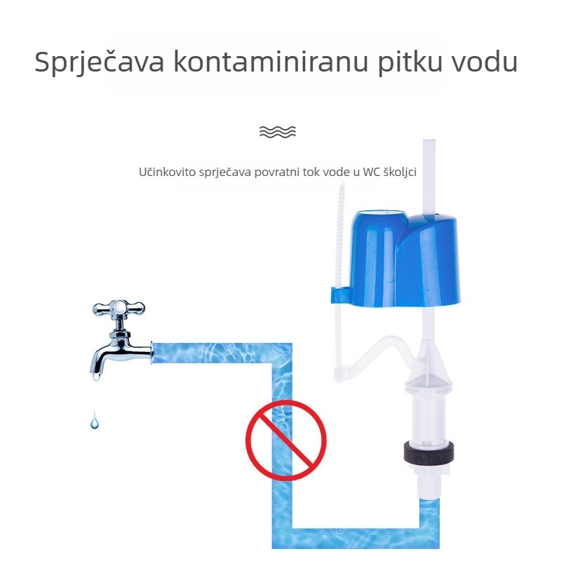 Ventil za ulaz s niskim tlakom za spremnik toalete i podijeljeni odvodni ventil – kupaonski dodaci