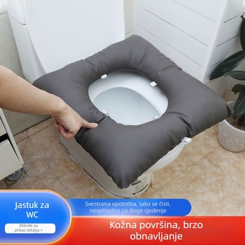 Izvadiva jastučnica za sjedište toaleta s memorijskom pjenom, mekana za kupaonicu, moderan minimalistički dizajn