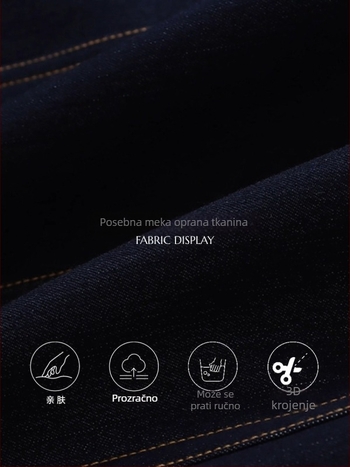3rd Morning Topstitch vanjskim šavom, denim plava jakna i haljina bez rukava, dvodijelni set Zy2157