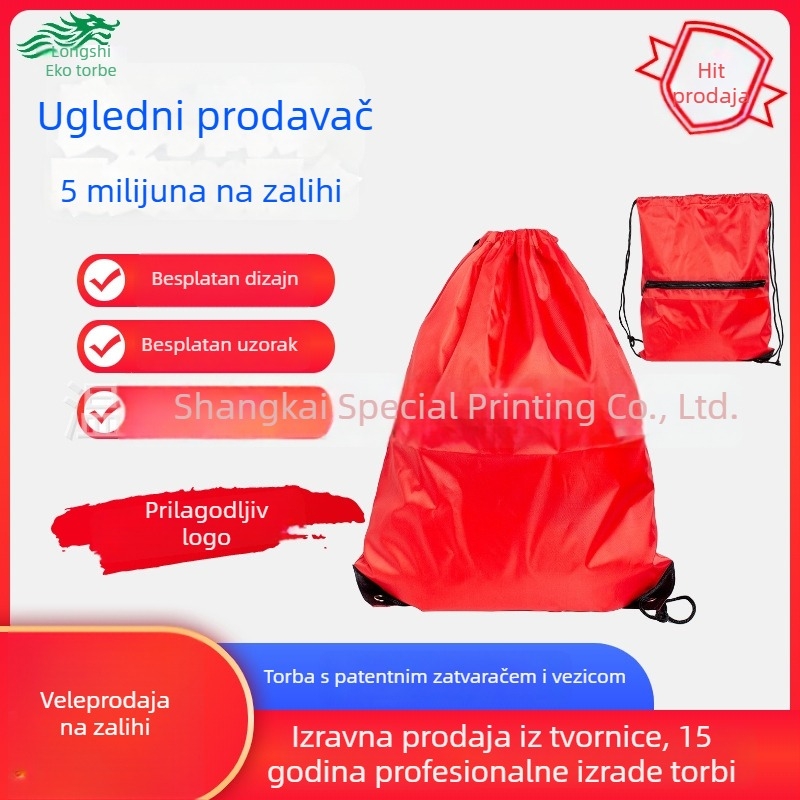 Poliesterska torba za odlaganje odjeće sa šnalom, cilindričnog oblika, putnički organizator