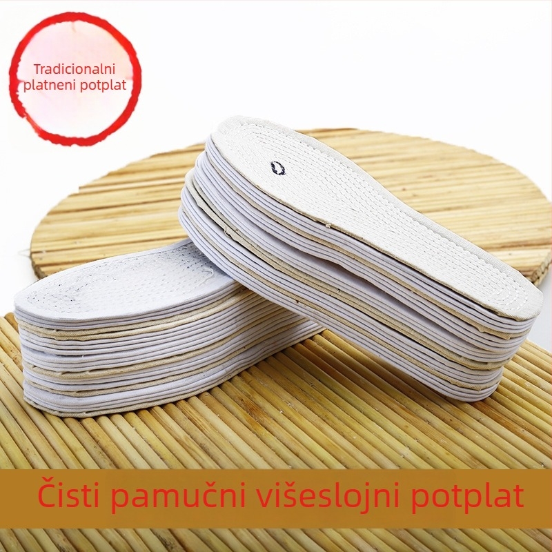 Višeslojna podloga potplata od platnene tkanine s konopastim pletenjem, spremna za šivanje strojem, unisex, stil Starog Pekinga, poluproizvod obuće