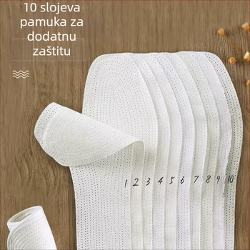 10-slojevna pamučna uloška za obuće, upija znoj, prozračna, unisex