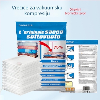 Vakuumska kompresijska vreća za pohranu odjeće i pokrivača, zaštita od prašine i vlage, prozirni model