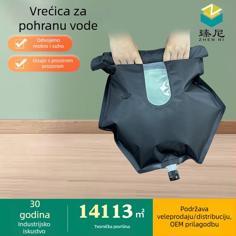 Prilagođena tkaninska vodootporna torba za pohranu s prozirnim prozorom, rolna torba za putovanja i vanjsku odjeću, kompresijska torba za kućnu upotrebu