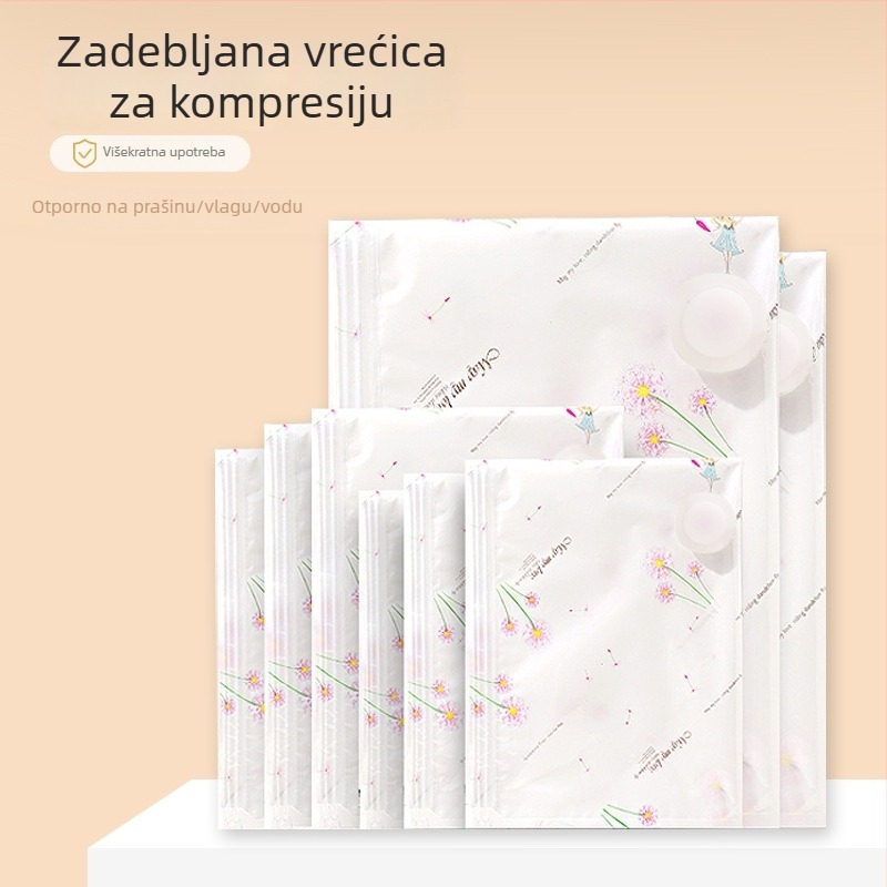Vakuumska vreća za odjeću i pokrivače, debela verzija s ventilom za komprimirano skladištenje