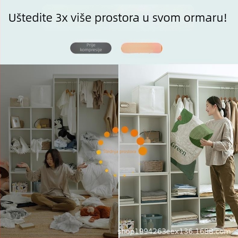 Vakuumska vreća za pohranu deka i odjeće – ušteda prostora za pakiranje i preseljenje