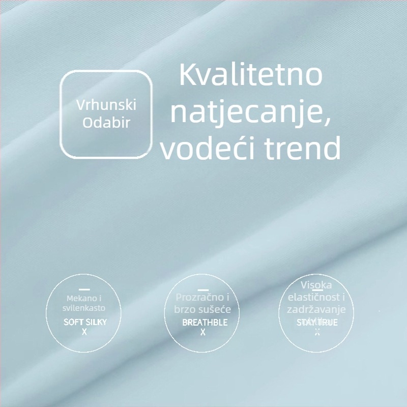 Ženska lagana jakna s UV zaštitom, mliječno plava boja, led svila, uski kroj, lagani top za vanjske sportove i jogu