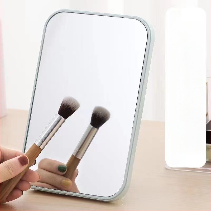 HD make-up ogledalo, stolno ogledalo za šminkanje, četvrtasto ogledalo u stilu princeze, jednostavno sklopivo i prijenosno