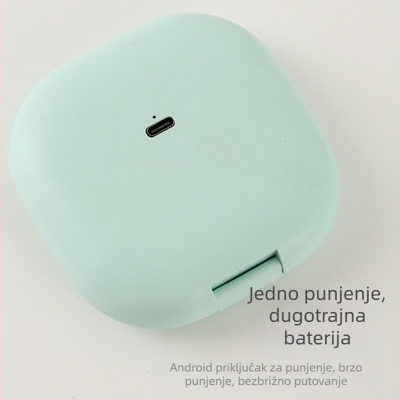 Prijenosno LED dvostrano ogledalo za šminku, napajano baterijom, 5x povećanje, sklopivo, tanko i lagano, za dotjerivanje šminke, prilagođen poklon