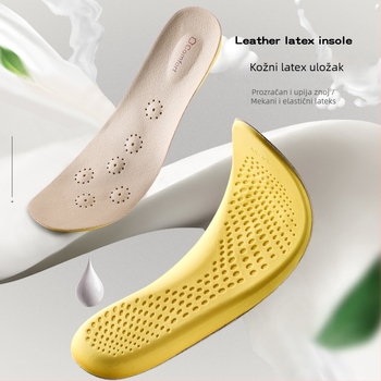 Deblje uloške od prave kože s lateksom, za dugotrajno stajanje, upijaju znoj i ublažavaju udarce, za kožne cipele, unisex