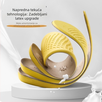 Deblje uloške od prave kože s lateksom, za dugotrajno stajanje, upijaju znoj i ublažavaju udarce, za kožne cipele, unisex