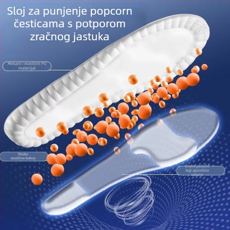 Sportska uloška Zoom s popcorn zračnim jastučićem, prozračna, apsorbira udarce, debela, mekana i elastična, za muškarce i žene, za trčanje i vojnu obuku