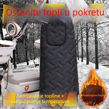Vjetrozaštitna deka za električna vozila s pokrovom za stražnje sjedište, grijanje za koljena i noge, vjetroza zaštitna suknja i debeli pregača