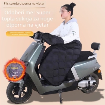 Vjetrozaštitna deka za električna vozila s pokrovom za stražnje sjedište, grijanje za koljena i noge, vjetroza zaštitna suknja i debeli pregača