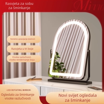 2024 Stolno LED Ogledalo za šminkanje sa svjetlom, za sobu djevojčica i glavnu spavaću sobu