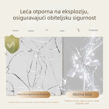 Cloud Mirror LED ogledalo za šminku s anti-fog, stolno ogledalo s rasvjetom, punjivo ili priključeno na struju, dimenzije 45×58 cm