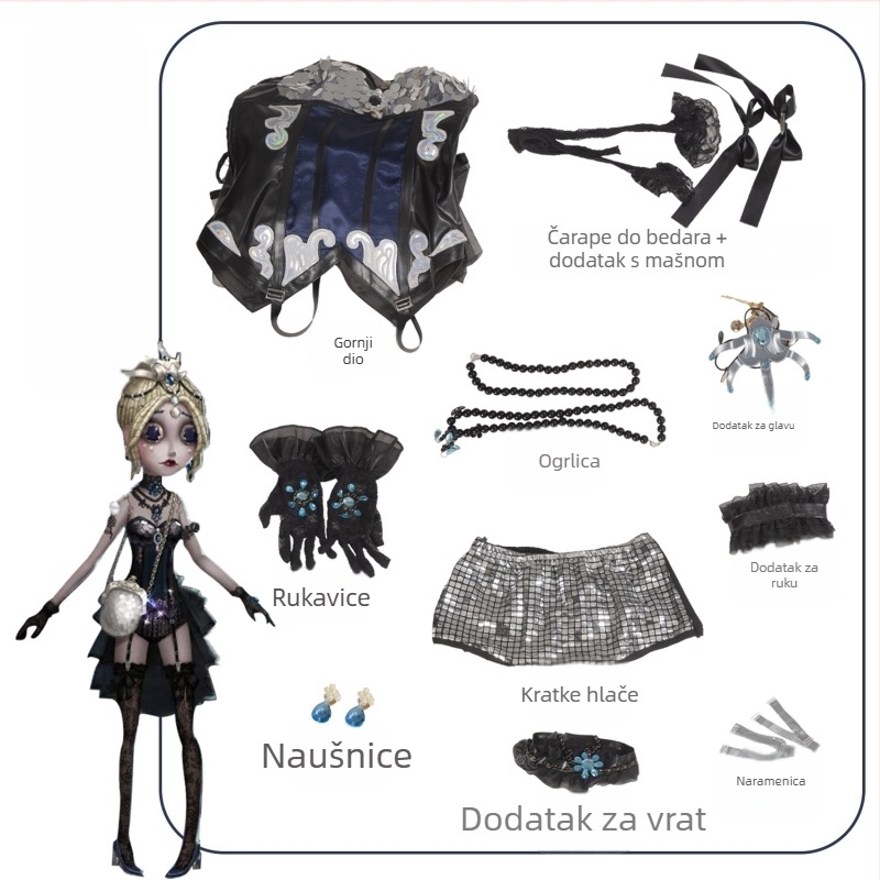 Identity V cosplay kostim za plesačicu Crowt – anime igra, 2D ženski outfit