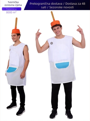 Cosplay kostim s oblikom WC-a za odrasle, za Halloween šalu i scenske nastupe