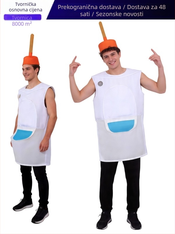 Cosplay kostim s oblikom WC-a za odrasle, za Halloween šalu i scenske nastupe
