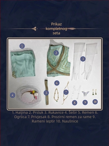 Identity V cosplay kostim: entomolog i profesor zoologije i botanike, ženski komplet