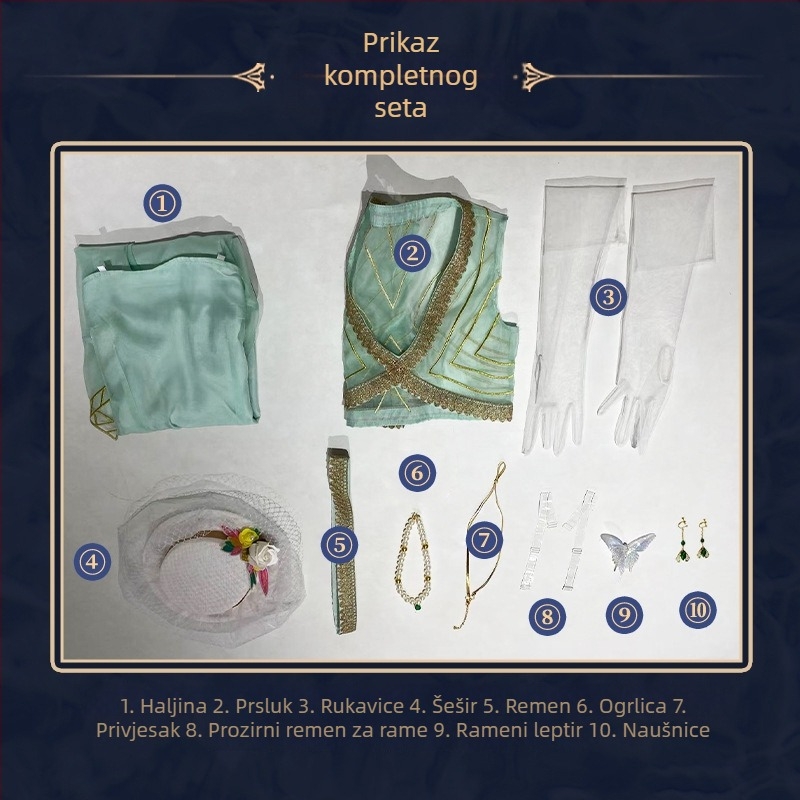 Identity V cosplay kostim: entomolog i profesor zoologije i botanike, ženski komplet