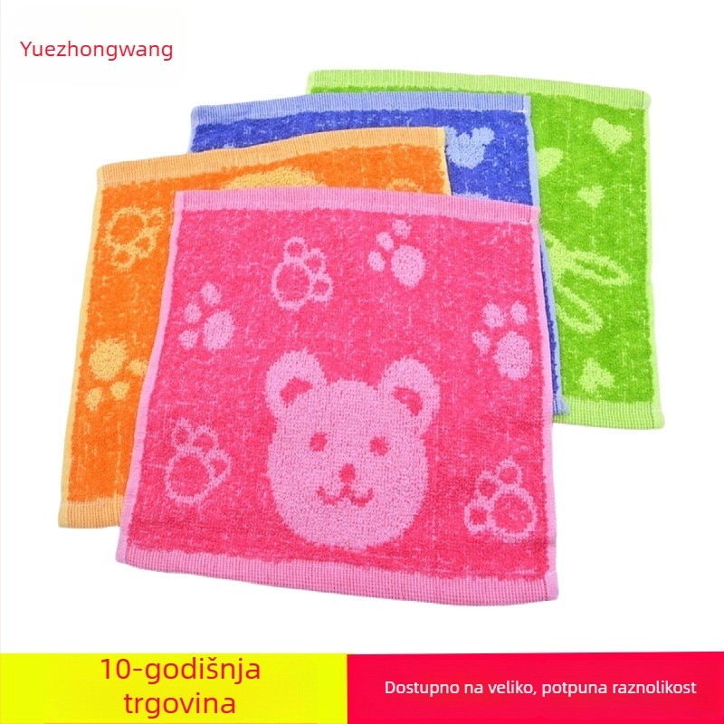 Pamučna upijajuća krpa za lice, 25×25 cm, dječji džakard, za ruke i posuđe