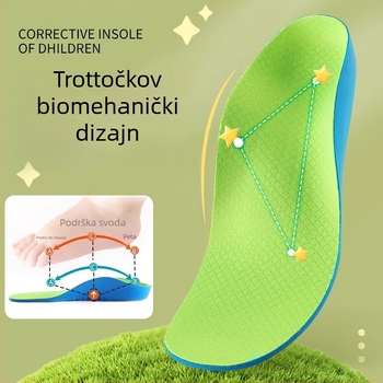 Dječje ortopedske uloške s potporom luka, apsorpcijom udara i korekcijom ploskog stopala