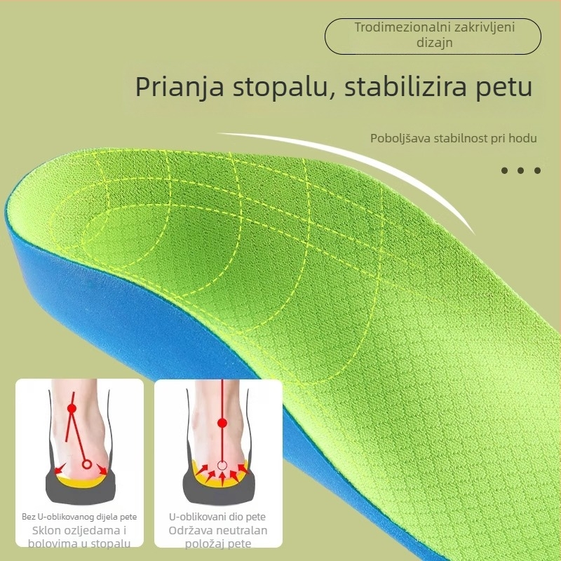Dječje ortopedske uloške s potporom luka, apsorpcijom udara i korekcijom ploskog stopala