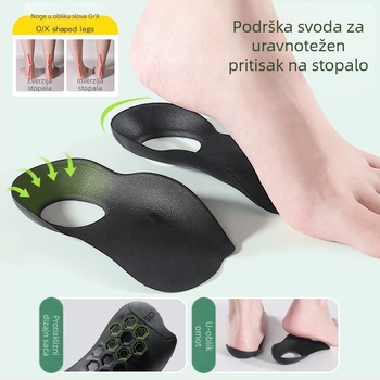 Uložak za korekciju plosnog stopala, potpora luka, uložak s oblikom osmerostrane arkade