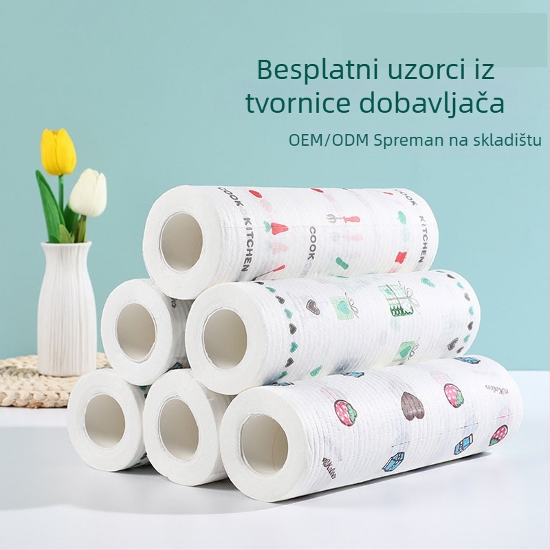 Debeli kuhinjski rolnik krpa za pranje posuđa s otiskom, periva, mokro i suho dvostruko korištenje
