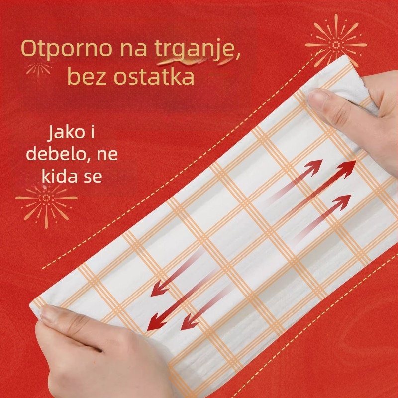 Kuhinjska viseća jednokratna krpa u Guofeng stilu, dvostruka upotreba za suho i mokro čišćenje, ekstra debela, od bambusovih vlakana