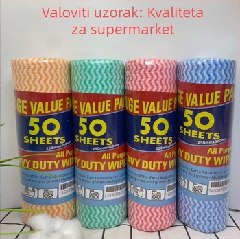 Jednokratna krpa za pranje posuđa s uzorkom vodnih valova, povećana i debela valovita tkanina od netkanog materijala, velika rola