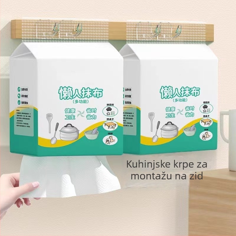 Viseće jednokratne kuhinjske papirnate krpe, dvostruko korištenje – mokro i suho, debele i upijajuće.
