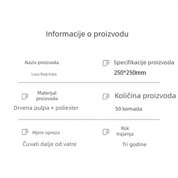 Kuhinjski papir za jednokratnu upotrebu, krpa za pranje posuđa, mokro i suho čišćenje, debela rola