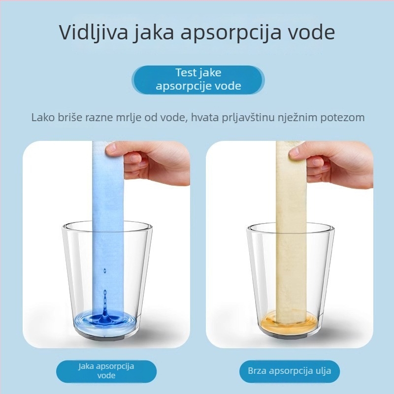 Jednokratna kuhinjska krpa, viseći dizajn, dvostruka uporaba za mokro i suho, upijajuća